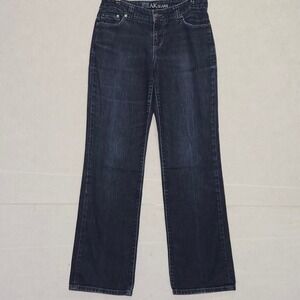 Anne Klein AK Jeans Straight Leg Women 4 Dark Wash Denim Pants
